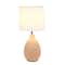 Creekwood Home Essentix 14" Ceramic Teardrop Table Lamp